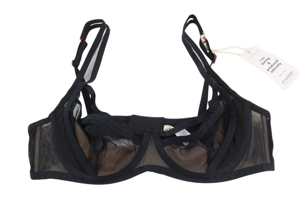 Scandale Le Balconet Base Lift Sleek-black Reggiseno da donnatrasparente