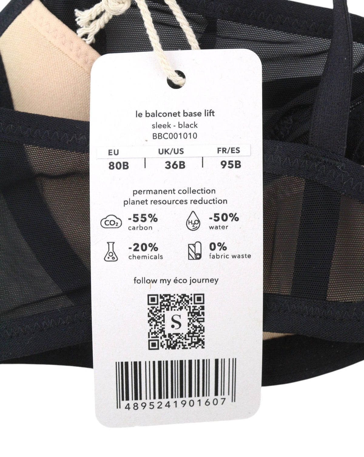 Scandale Le Balconet Base Lift Sleek-black Reggiseno da donnatrasparente