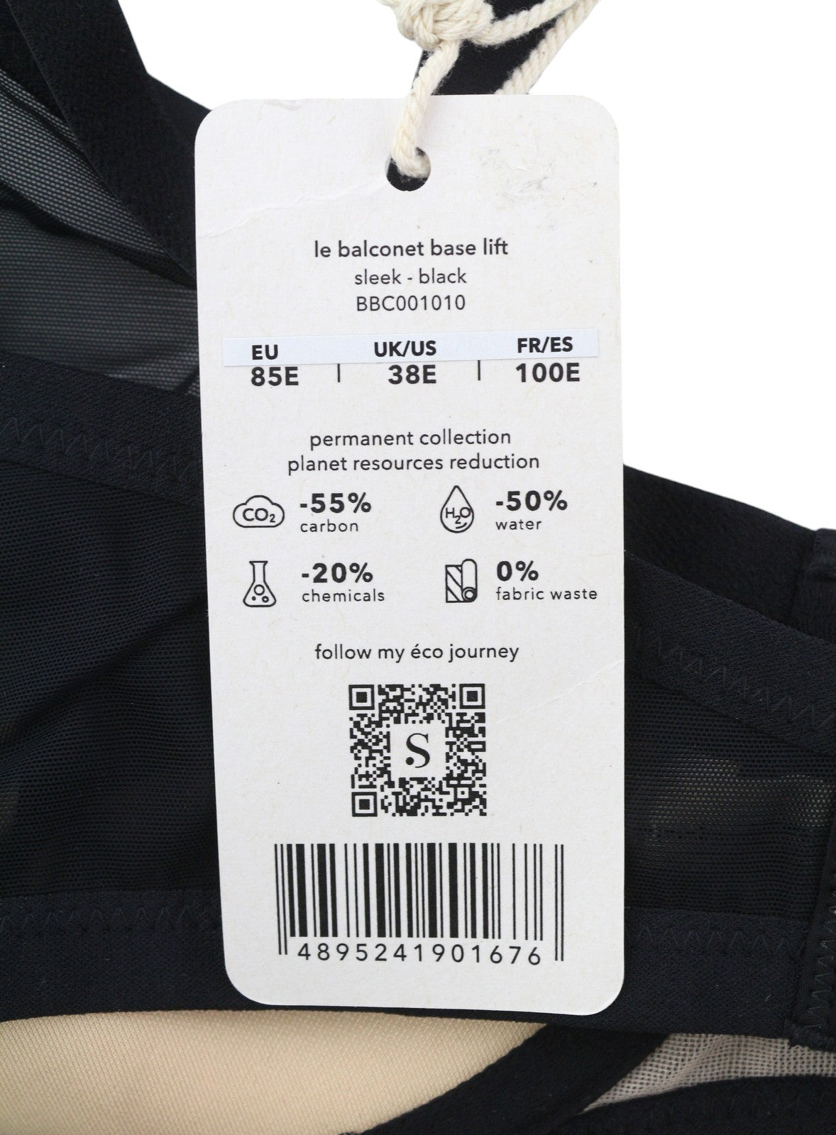 Scandale Le Balconet Base Lift Slanke zwarte Dames BH transparant
