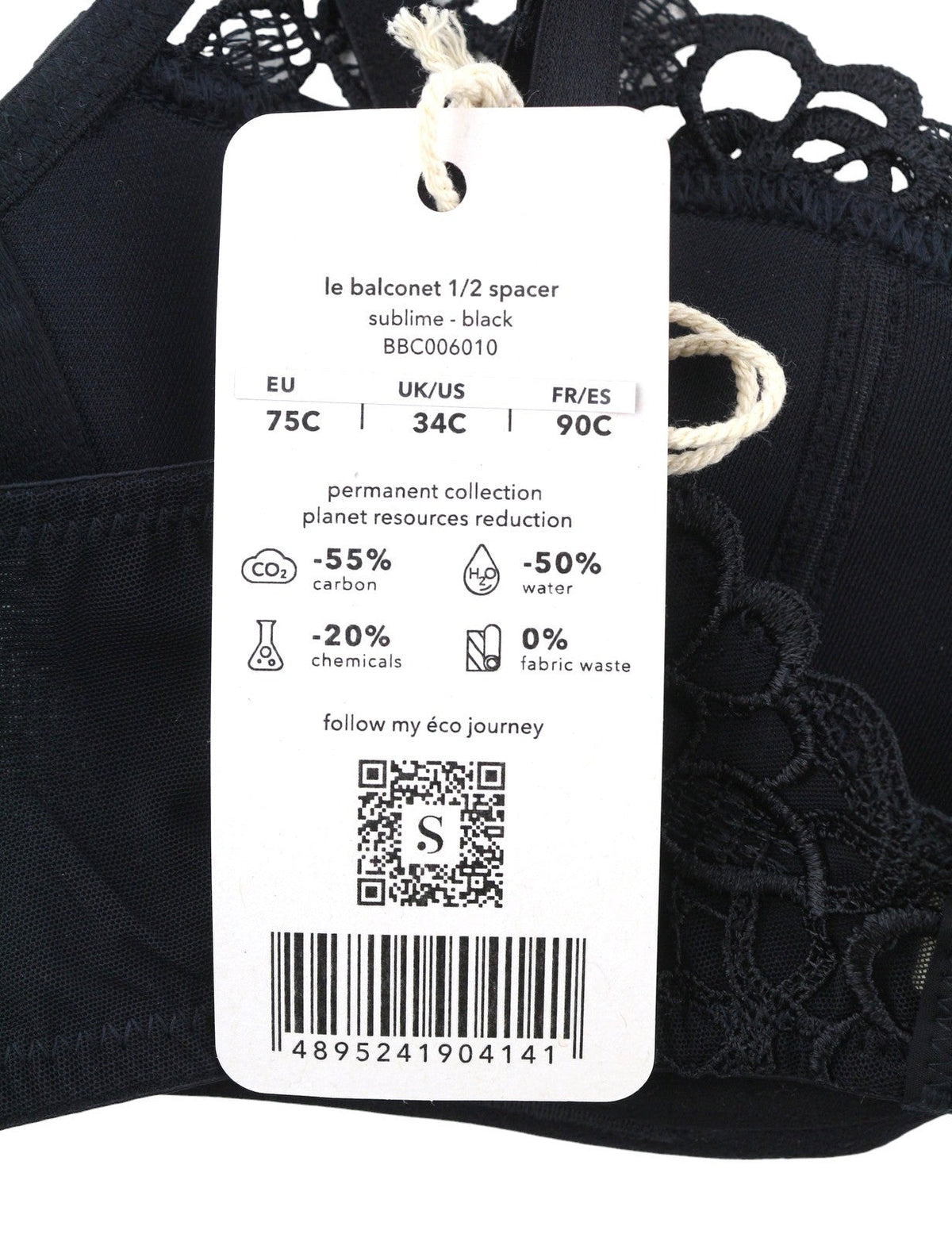 Scandale Le Balconet 1/2 Spacer Sublime-negro Mujer Sujetadornegro Cordones De Guipur