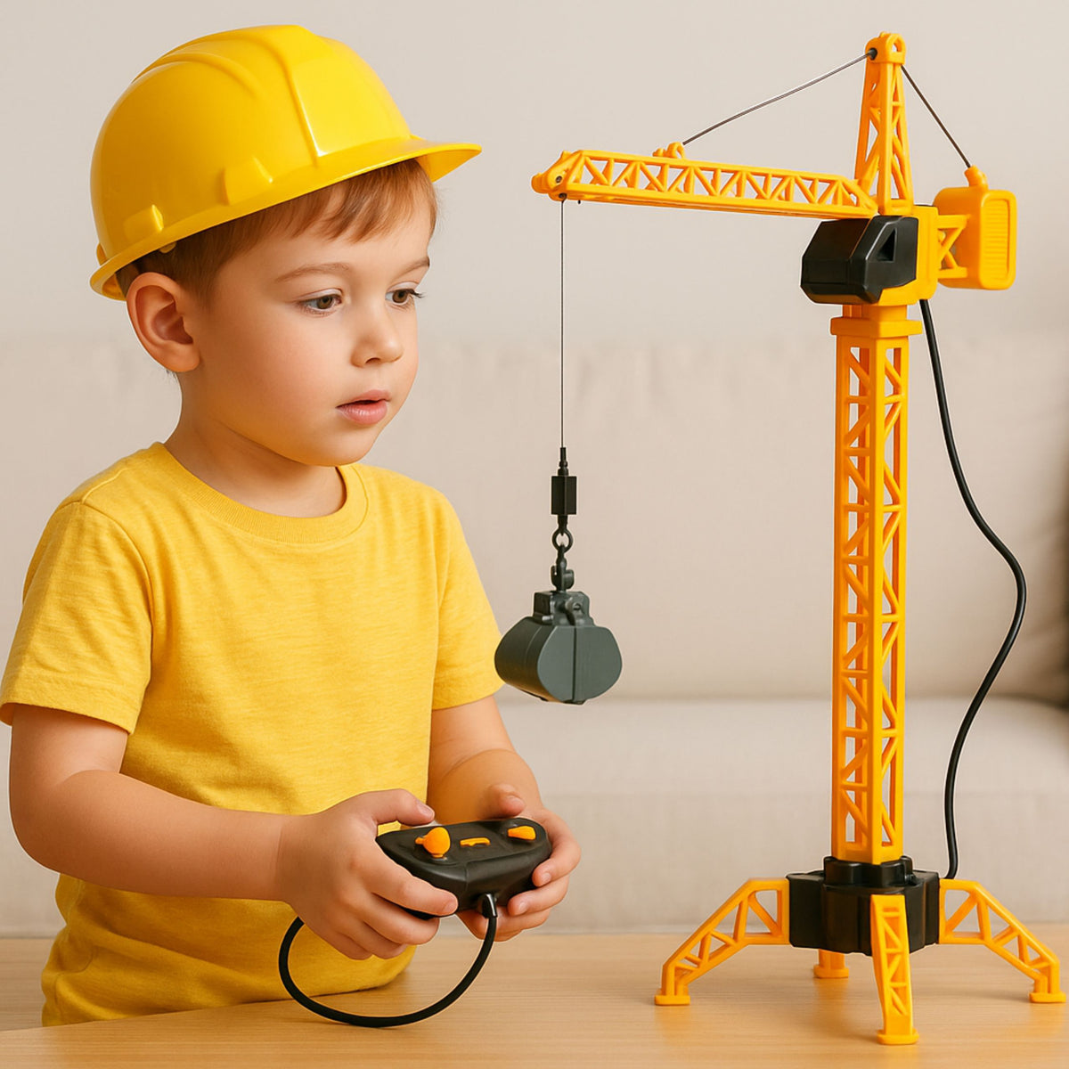 Remote Control Construction Crane Rc Wired 360° Rotation 71 Cm