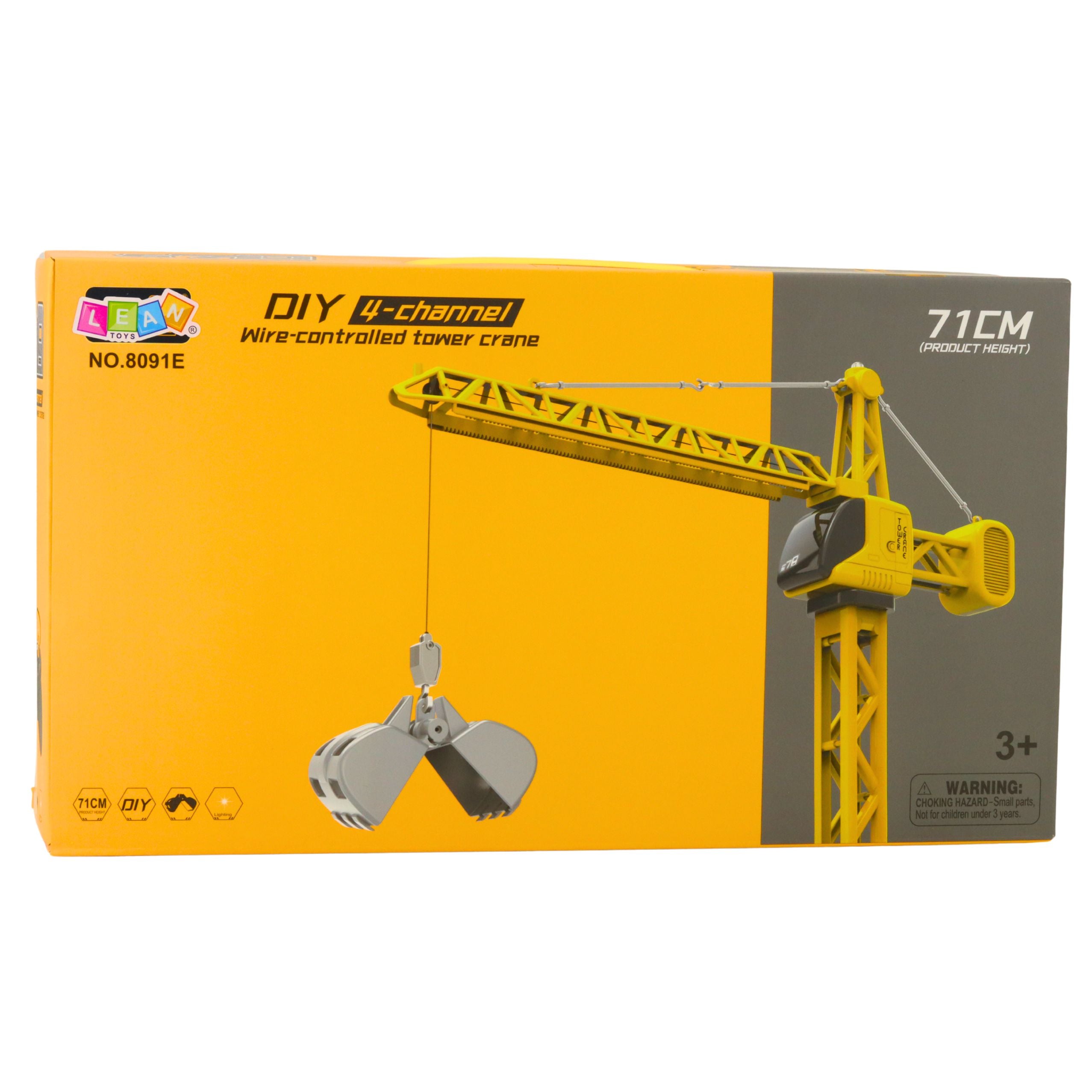 Remote Control Construction Crane Rc Wired 360° Rotation 71 Cm