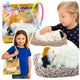 Sleeping White Cat On A Pillow Figurine With Fur Bag Sounds