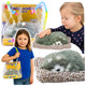 Sleeping Husky Dog On A Pillow Figurine With Fur Bag Sounds