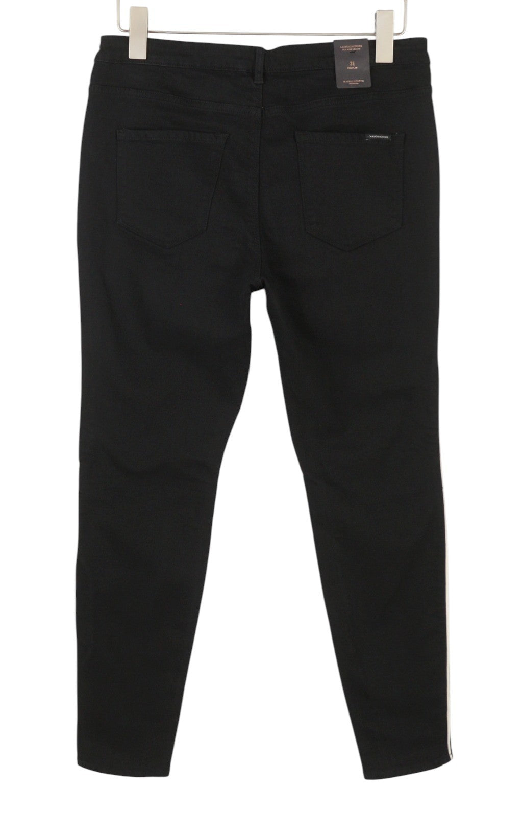 Maison Scotch La Bohemienne Kvinder Bukser Sort Mid Rise Skinny Sideline