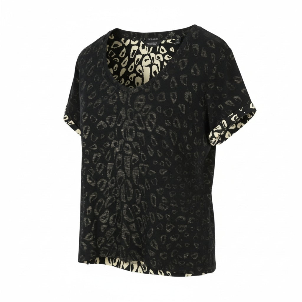 Camiseta de algodón negra