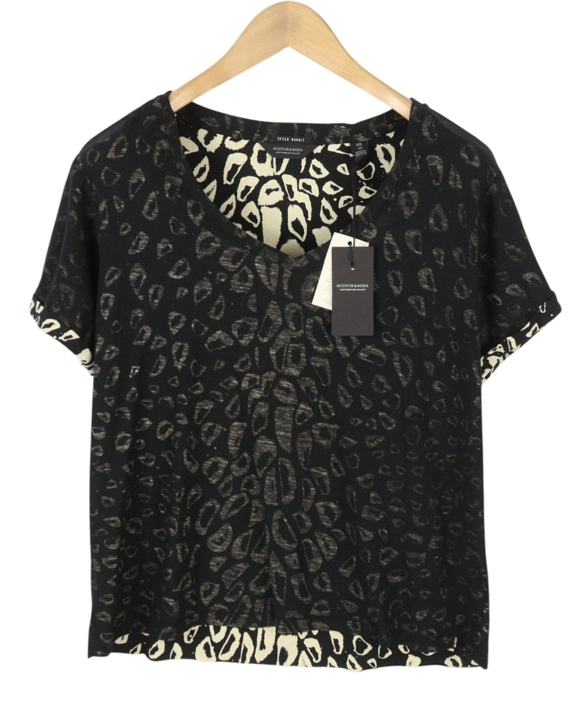 Camiseta de algodón negra