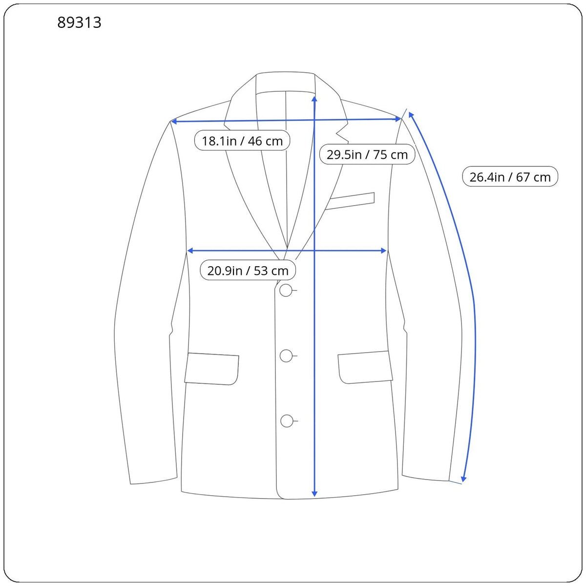 Suitsupply Napoli Blazer para hombre azul recto corte slim lana de un solo pecho
