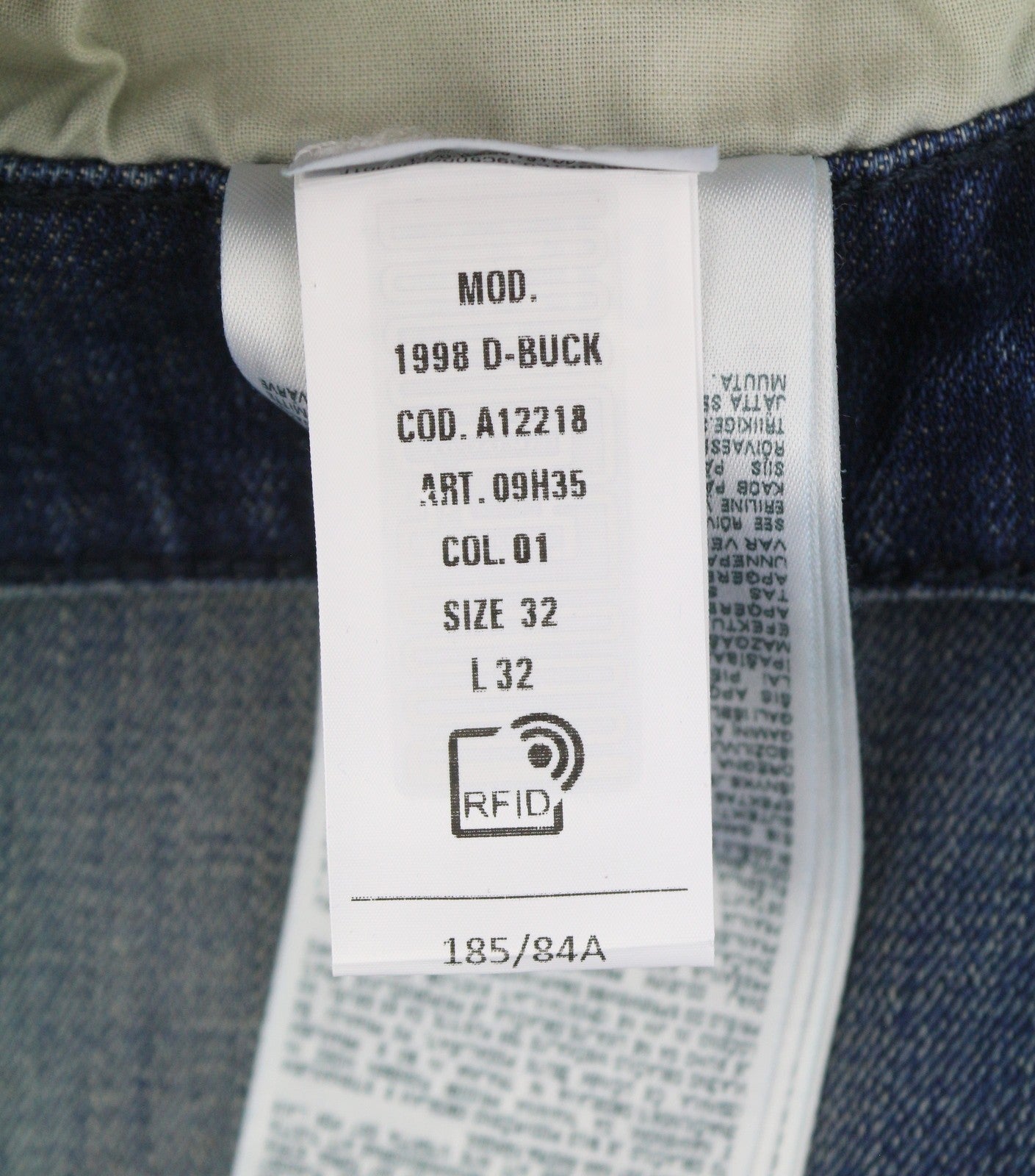 Diesel 1998 D-buck 09h35 Uomo Jeansblue Faded Slim Bootcut Rrp175