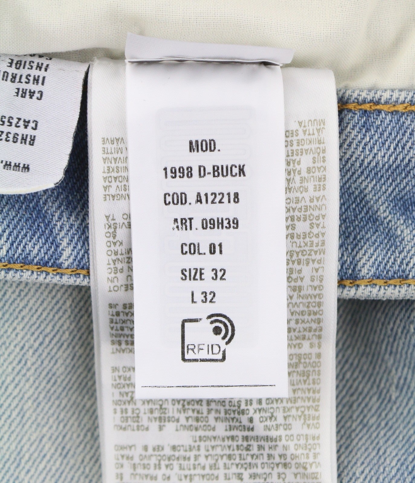 Diesel 1998 D-buck 09h39 Mænd Jeansblå Distress Slim Bootcut Rrp195