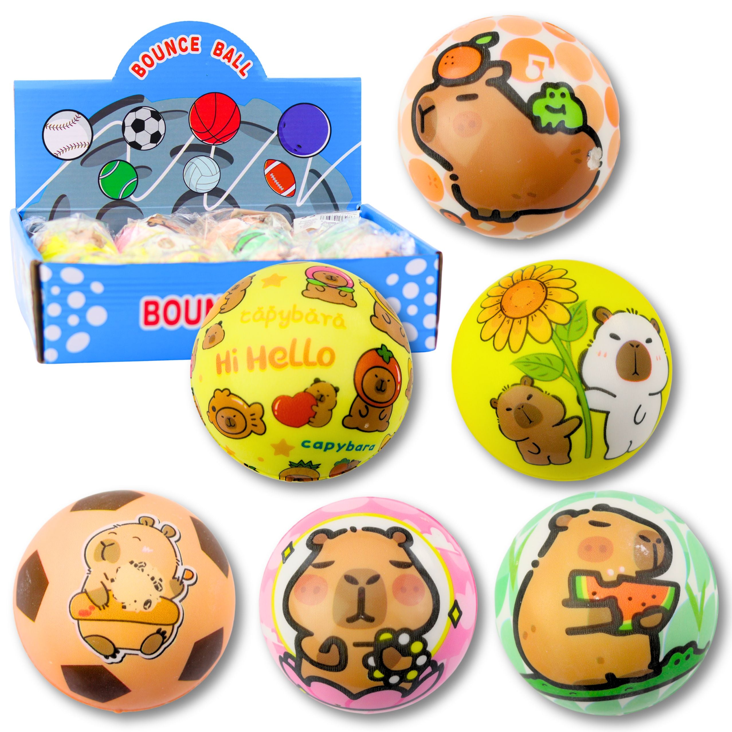 Foam Ball For Bouncing Fun Capybara 6.5 Cm