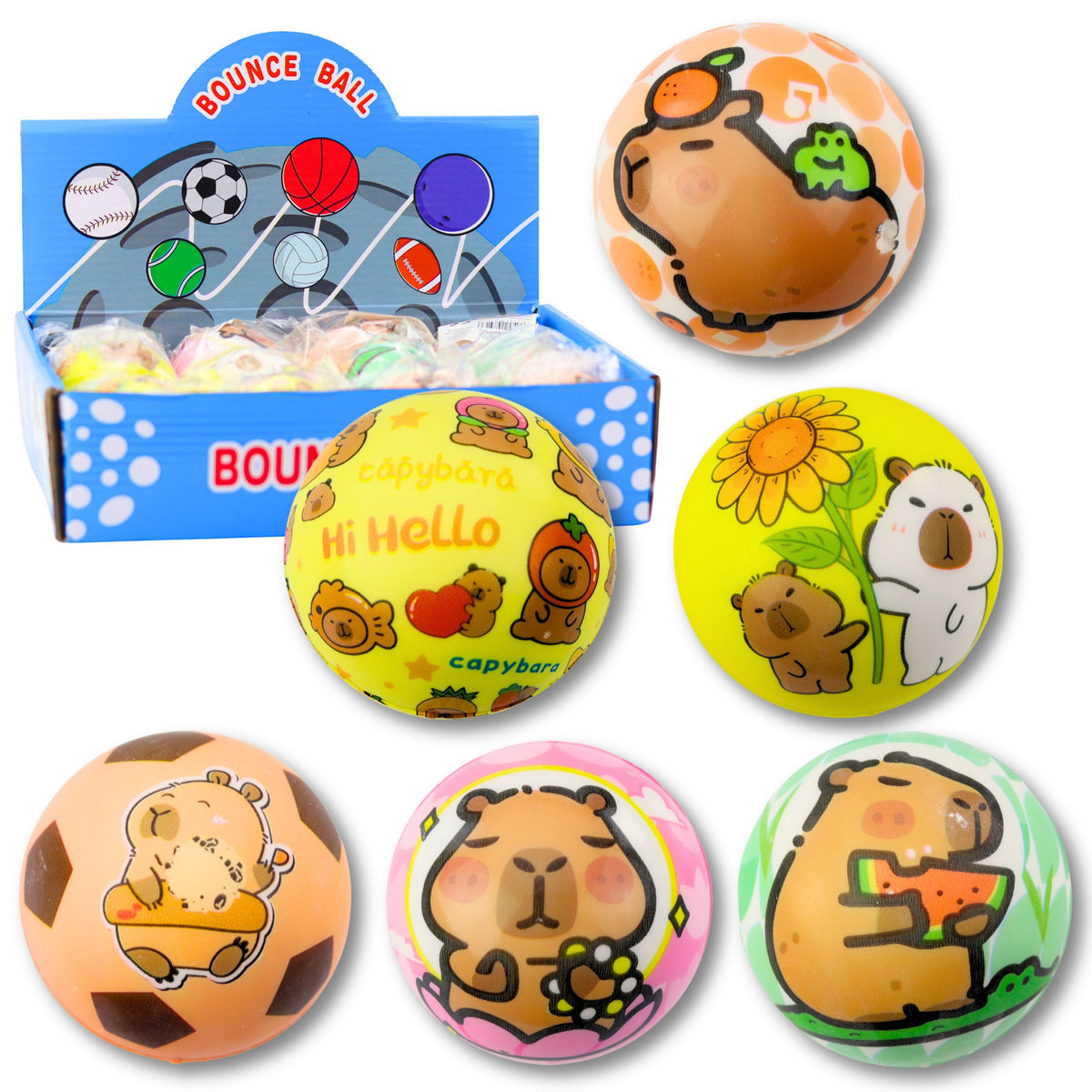 Foam Ball For Bouncing Fun Capybara 6.5 Cm