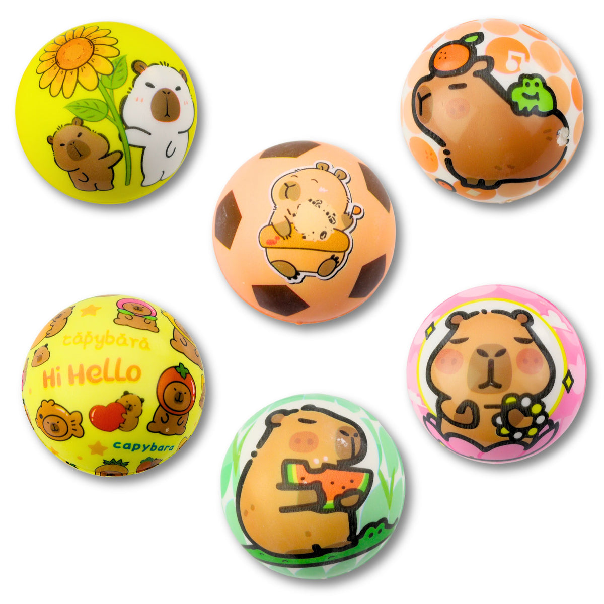 Foam Ball For Bouncing Fun Capybara 6.5 Cm