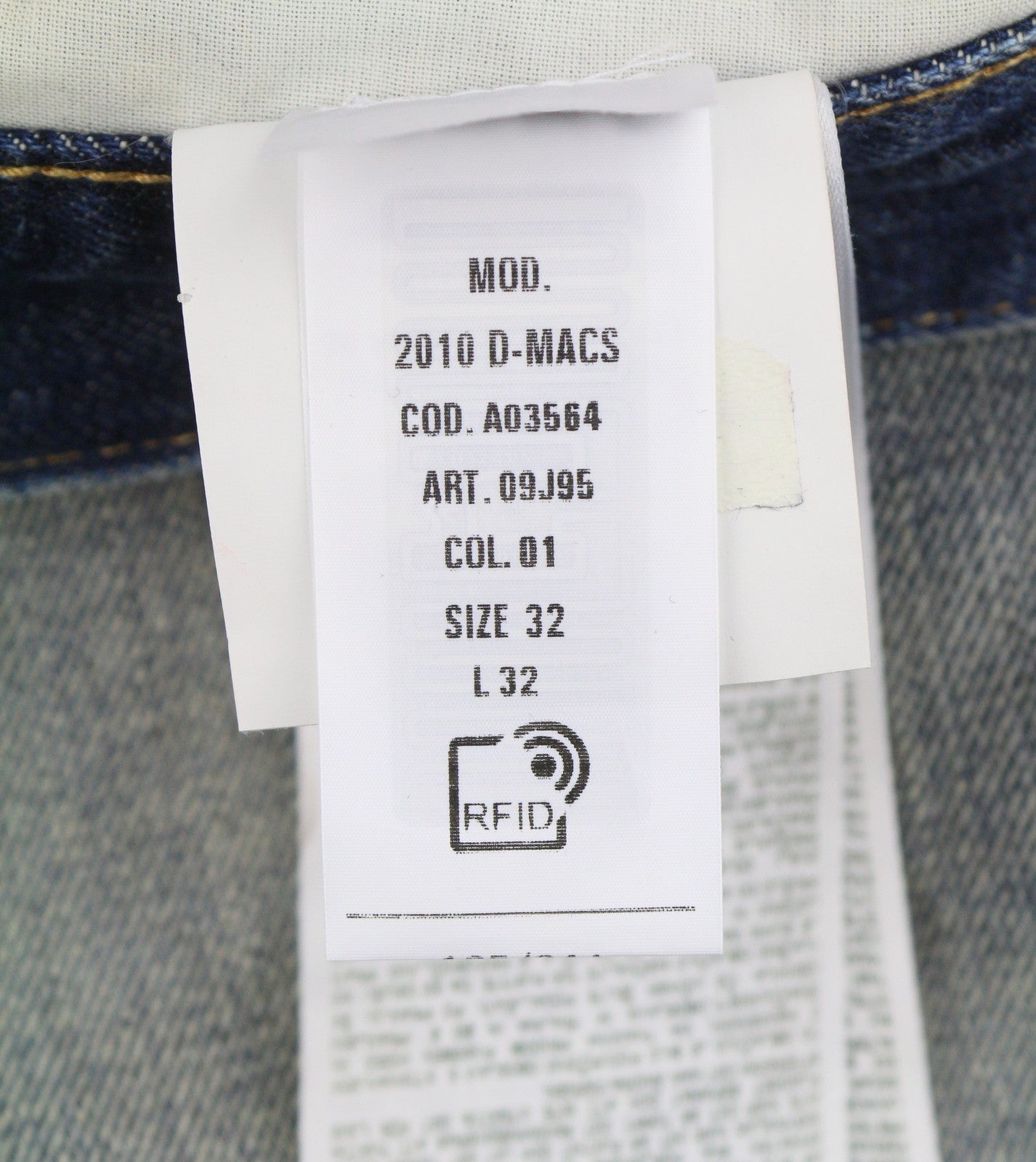 Diesel 2010 D-macs 09j95 Мъжки дънкови сини Distress Loose Straight Rrp275