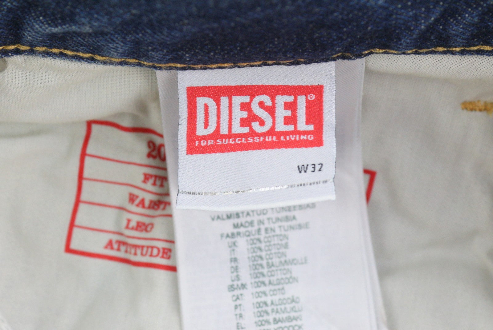 Diesel 2010 D-macs 09j95 Мъжки дънкови сини Distress Loose Straight Rrp275