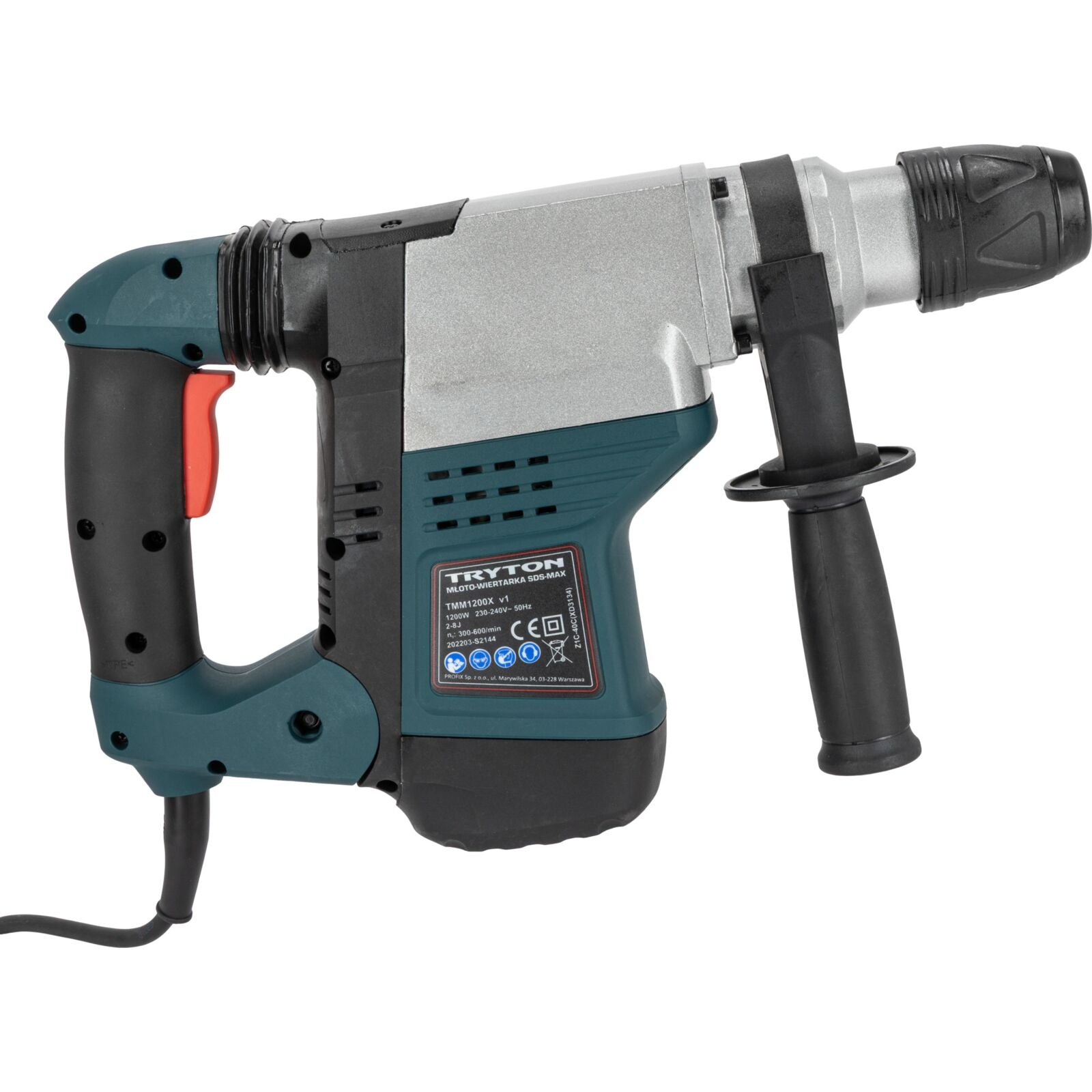 Martillo Perforador 1200w Sds-max 40 Mm Tryton Tmm1200x