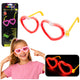 Fluorescent Heart Glasses Glow In The Dark Stick Neon Red