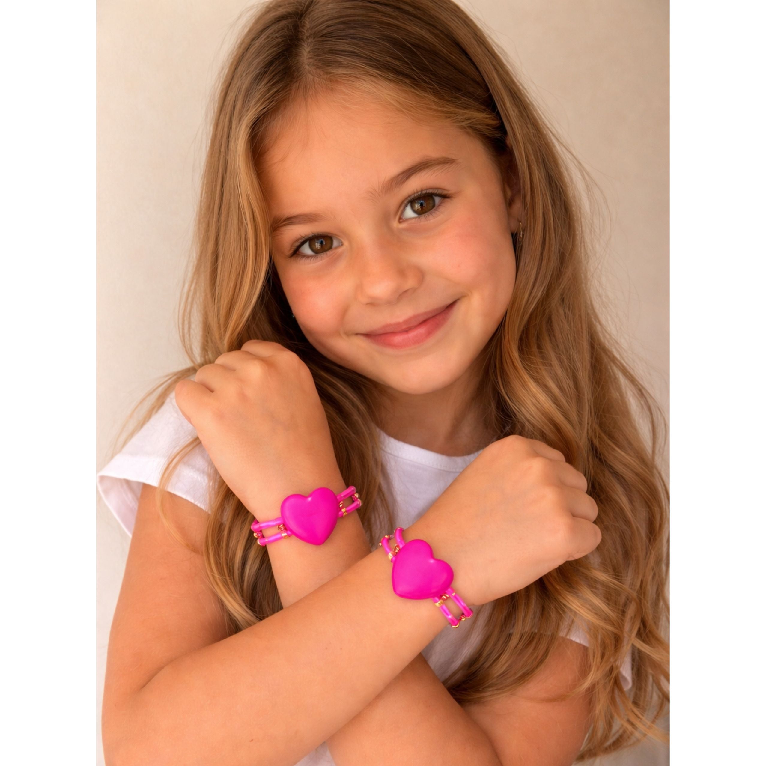 Double Heart Bracelets Wristbands Fluorescent Stick Neon Glowing