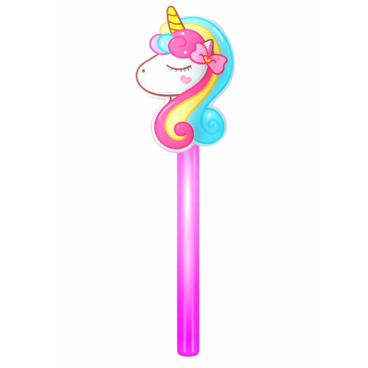 Unicorn Fluorescent Glow-in-the-dark Neon Stick Wand 25cm