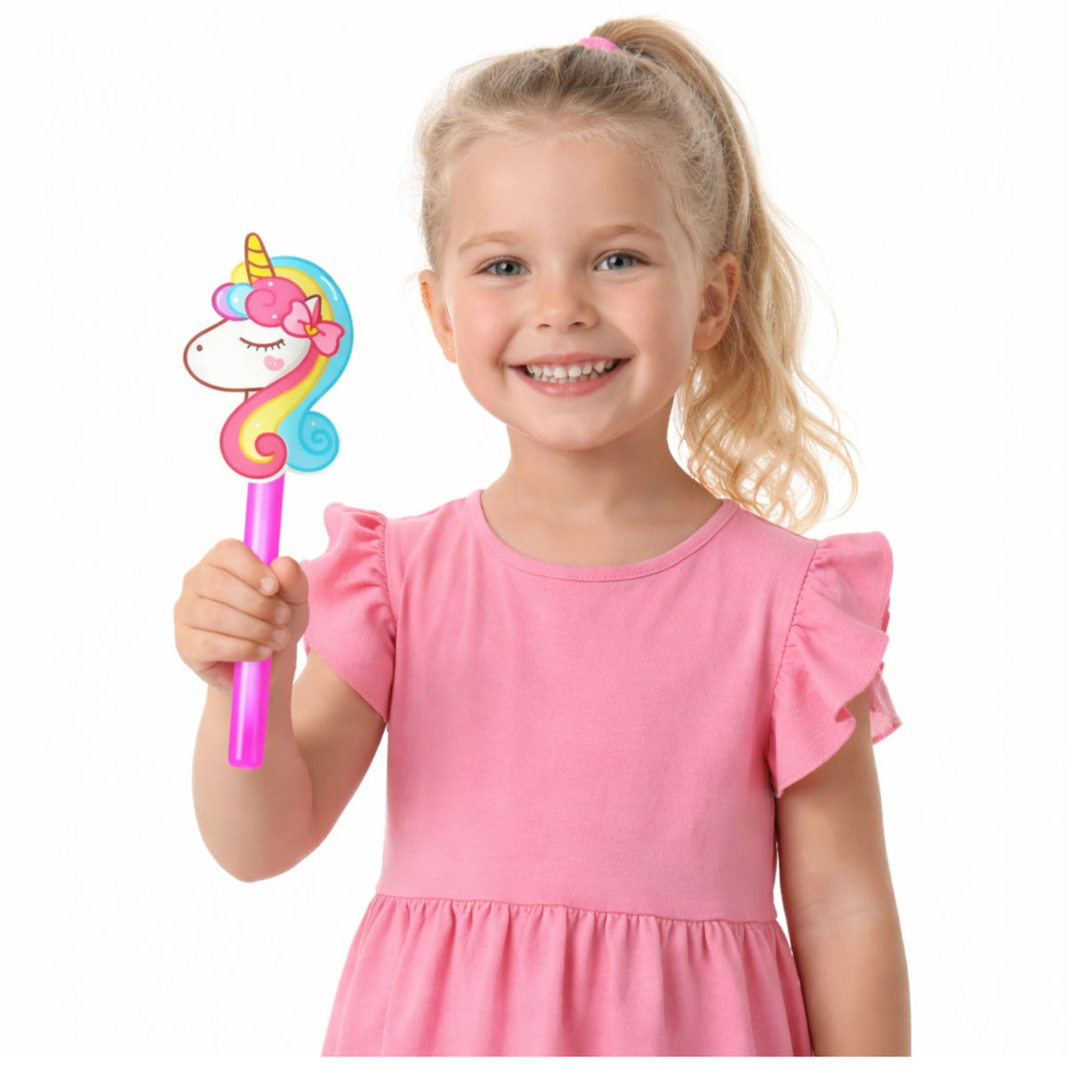 Unicorn Fluorescent Glow-in-the-dark Neon Stick Wand 25cm