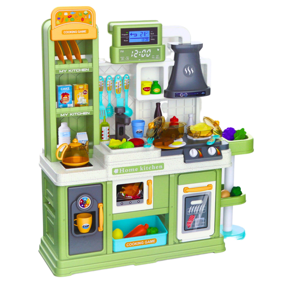Children's Kitchen Water Cycle Food Color Changing Steam Green 64 Pcs.