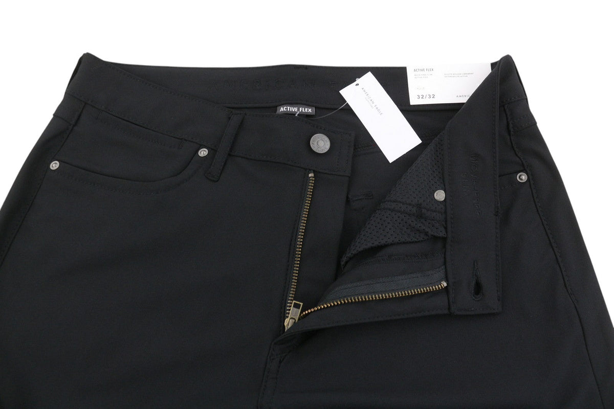 American Eagle Outfitters Rörningsfri Slim Active Flex Men Byxor svart