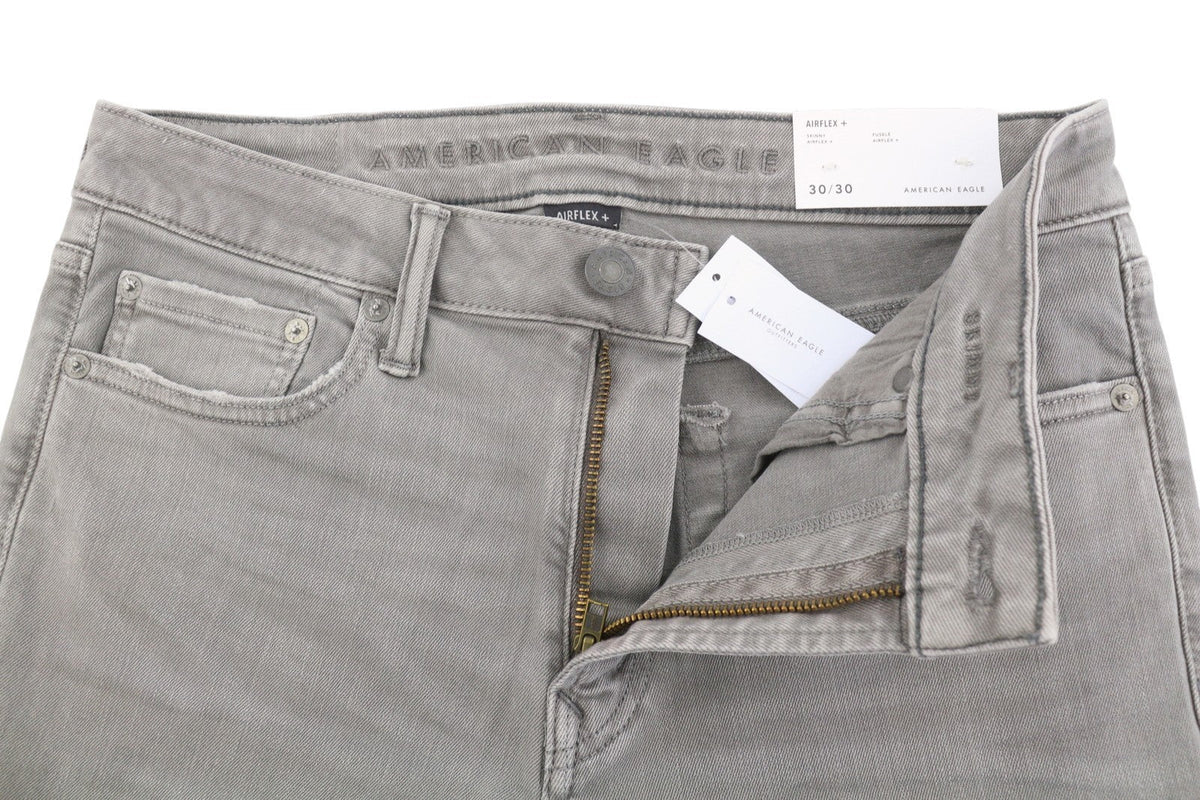 Outfitters American Eagle Skinny Ariflex+ Men Jeansgrey Fúzy vyblednuté