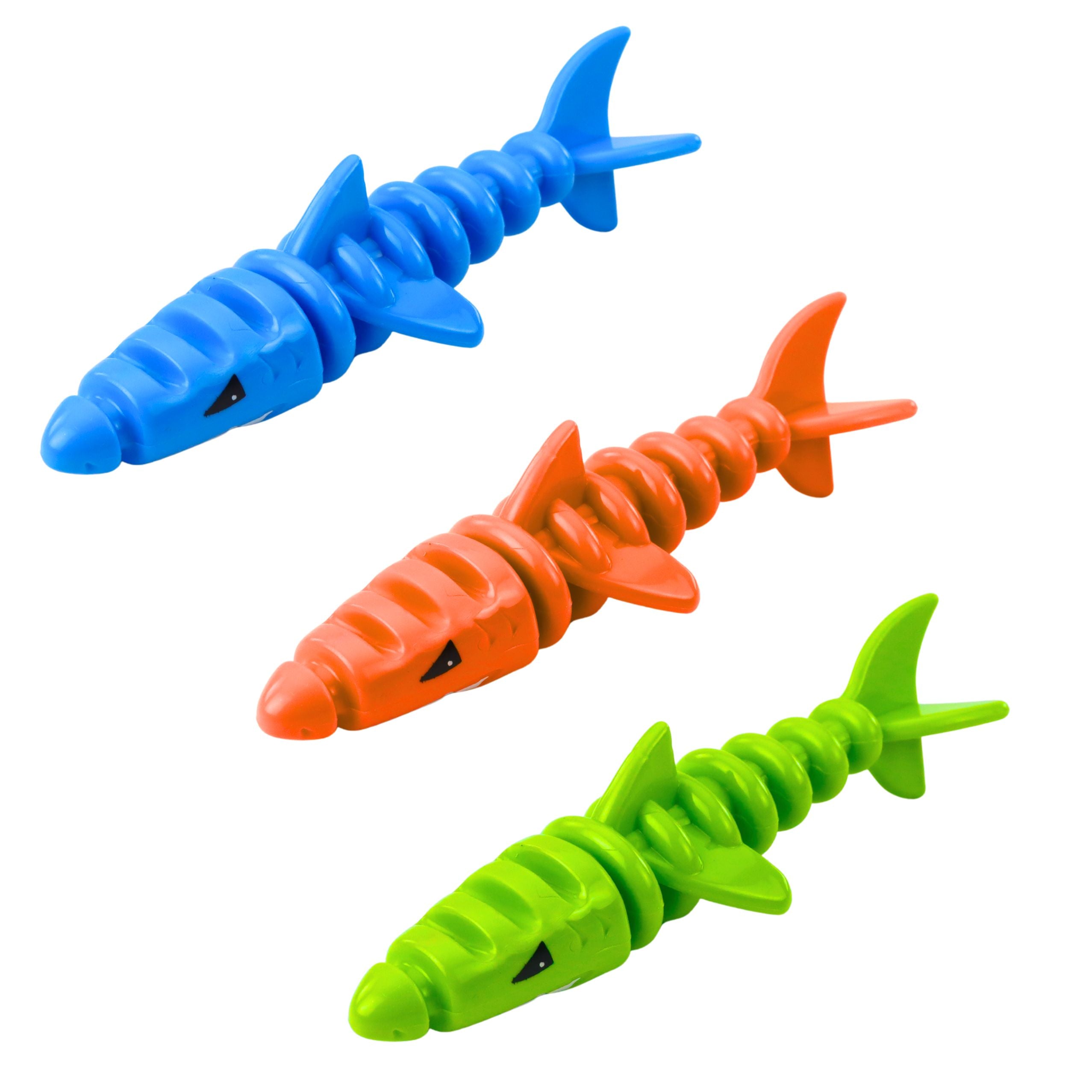 Shark Diving Bath Toys Colorful 3 Pcs.