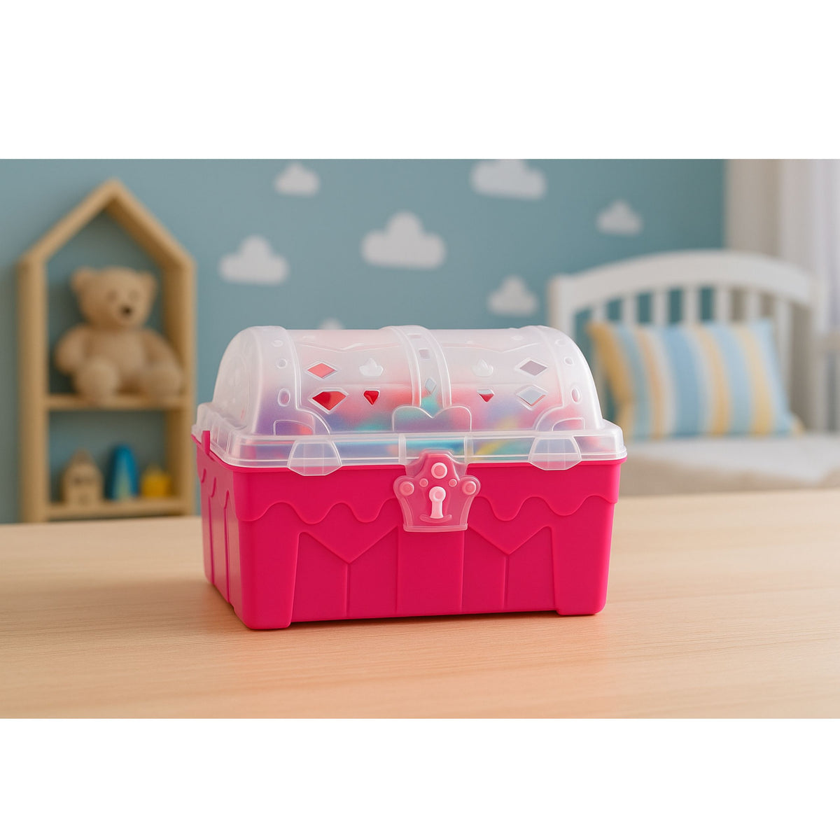 Treasure Chest Set For Diving And Water Fun Pink 21 Pcs.