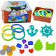 Treasure Chest Set For Diving And Water Fun Brown 21 Pcs.