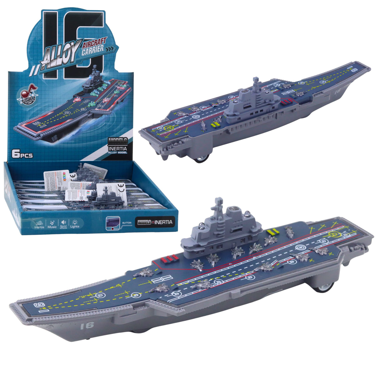 Military Aircraft Carrier Military Drive Lights Sounds 24 Cm