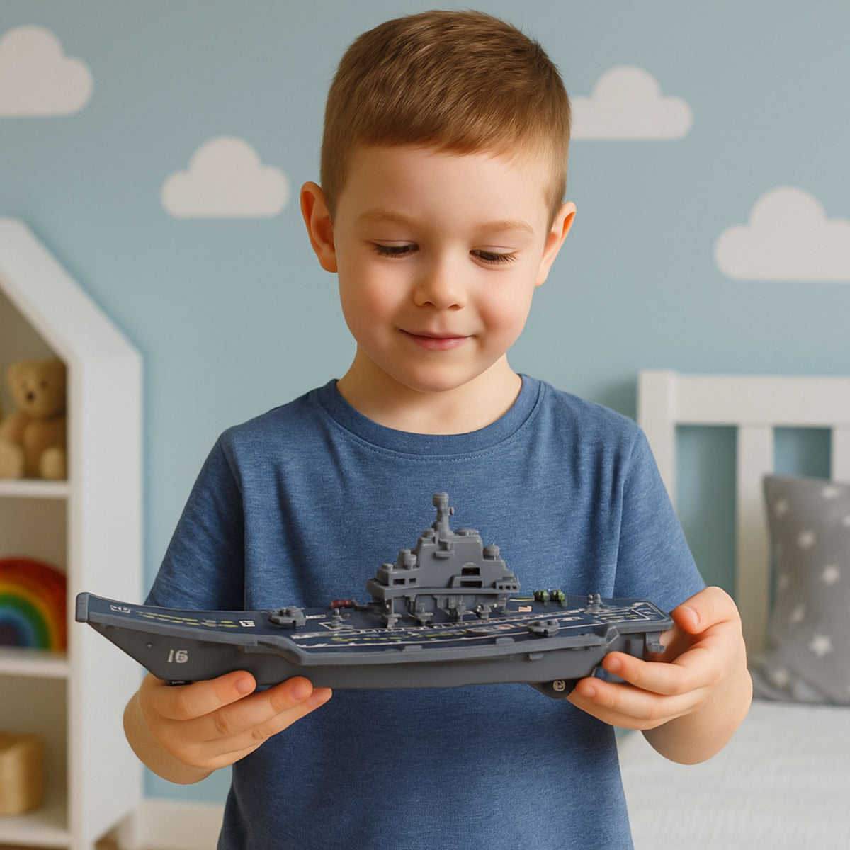 Military Aircraft Carrier Military Drive Lights Sounds 24 Cm