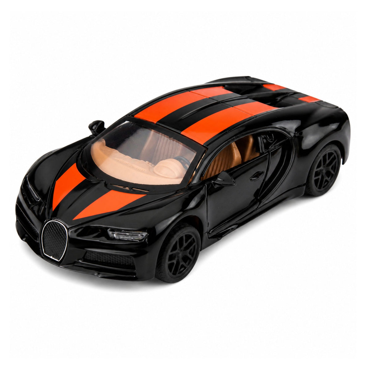 Car Metal Sports Car Lights Sound Pull-back Drive Black 1:32