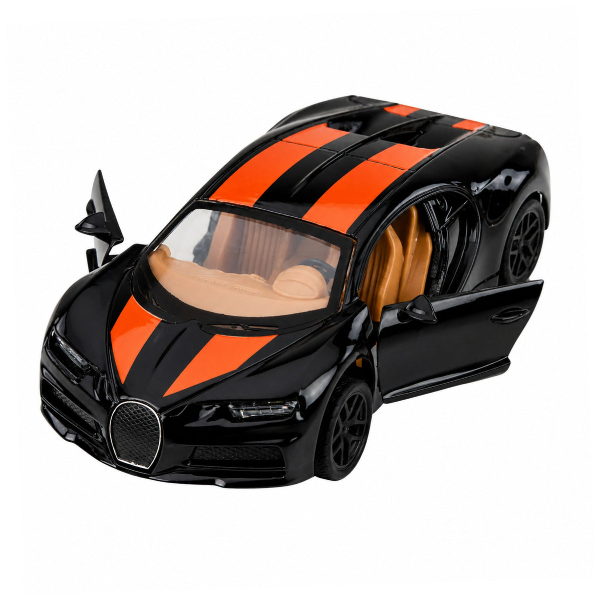 Car Metal Sports Car Lights Sound Pull-back Drive Black 1:32