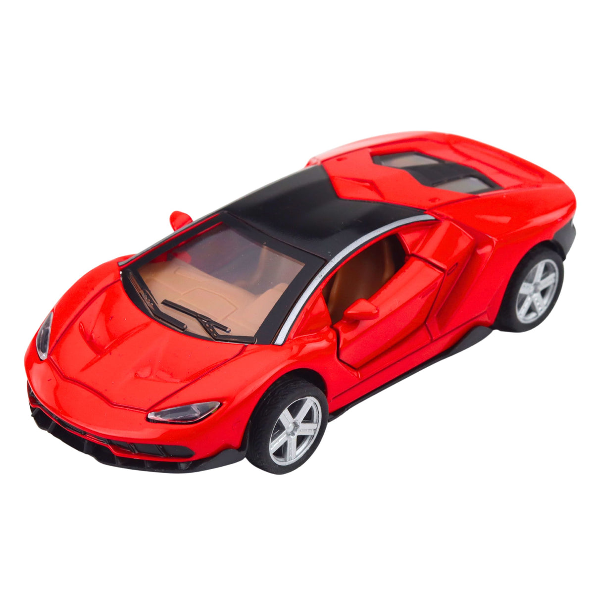 Sports Car Metal Opening Doors Lights Sounds Red 1:32