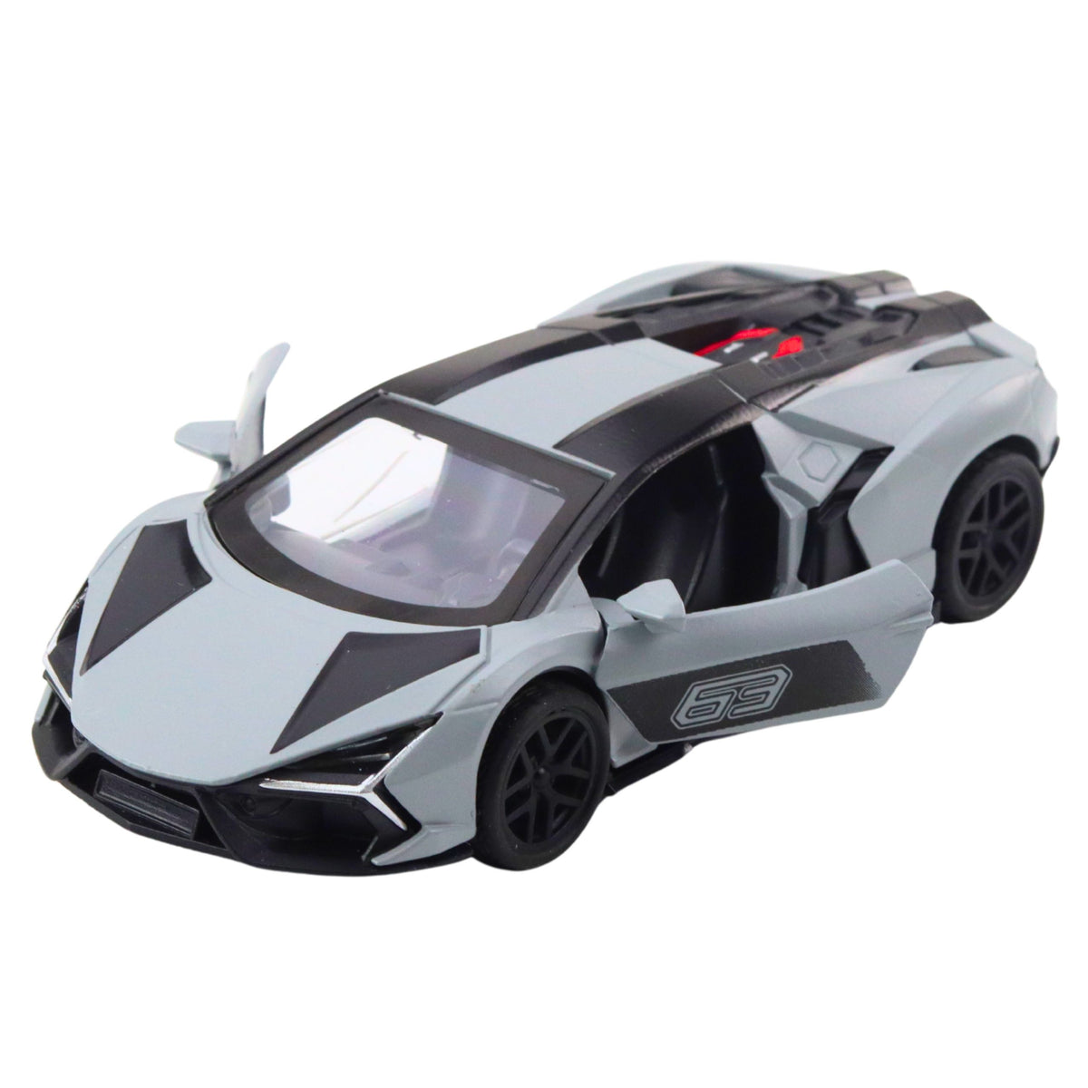 Sportautó Metal Race Drive Nyíló ajtók szürke 1:32