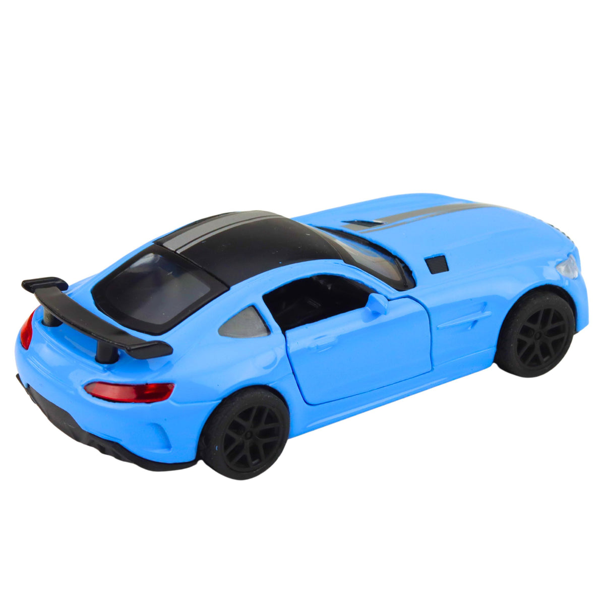 Sports Car Metal Opening Doors Lights Sounds Blue 1:32