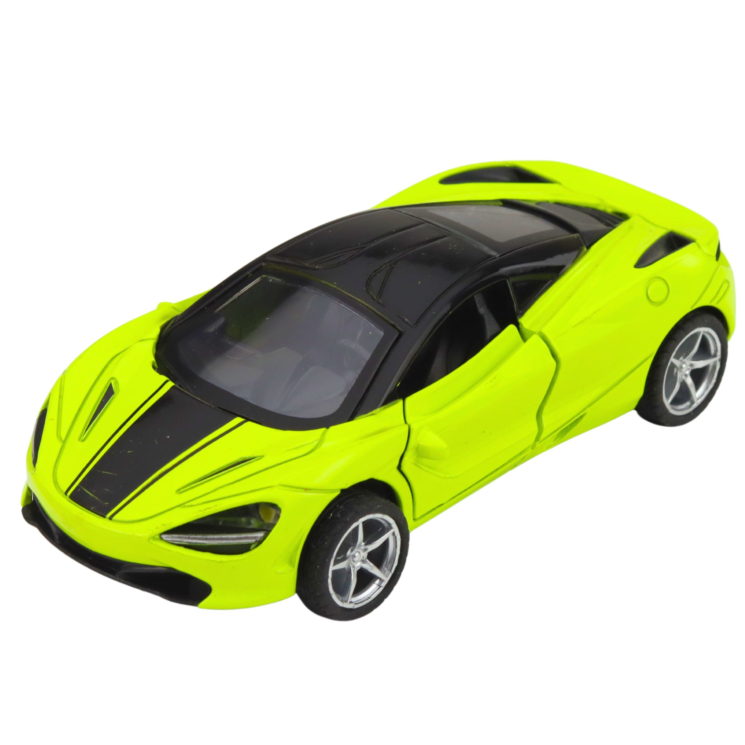Sports Car Metal Drive Lights Sounds Green 1:32