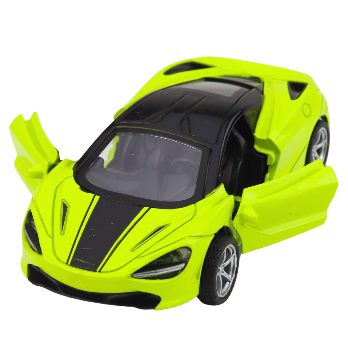 Sports Car Metal Drive Lights Sounds Green 1:32
