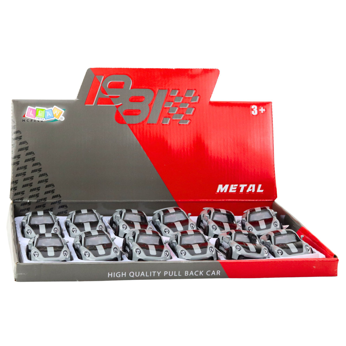 Metal Race Car With Opening Doors Gray Gtrs 1:43