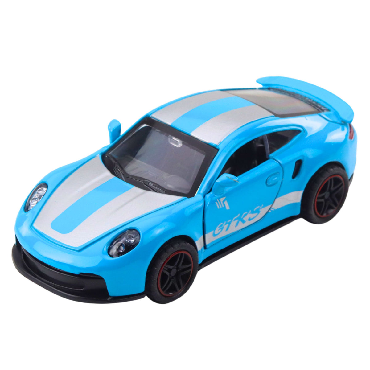 Metal Race Car With Opening Doors Blue Gtrs 1:43