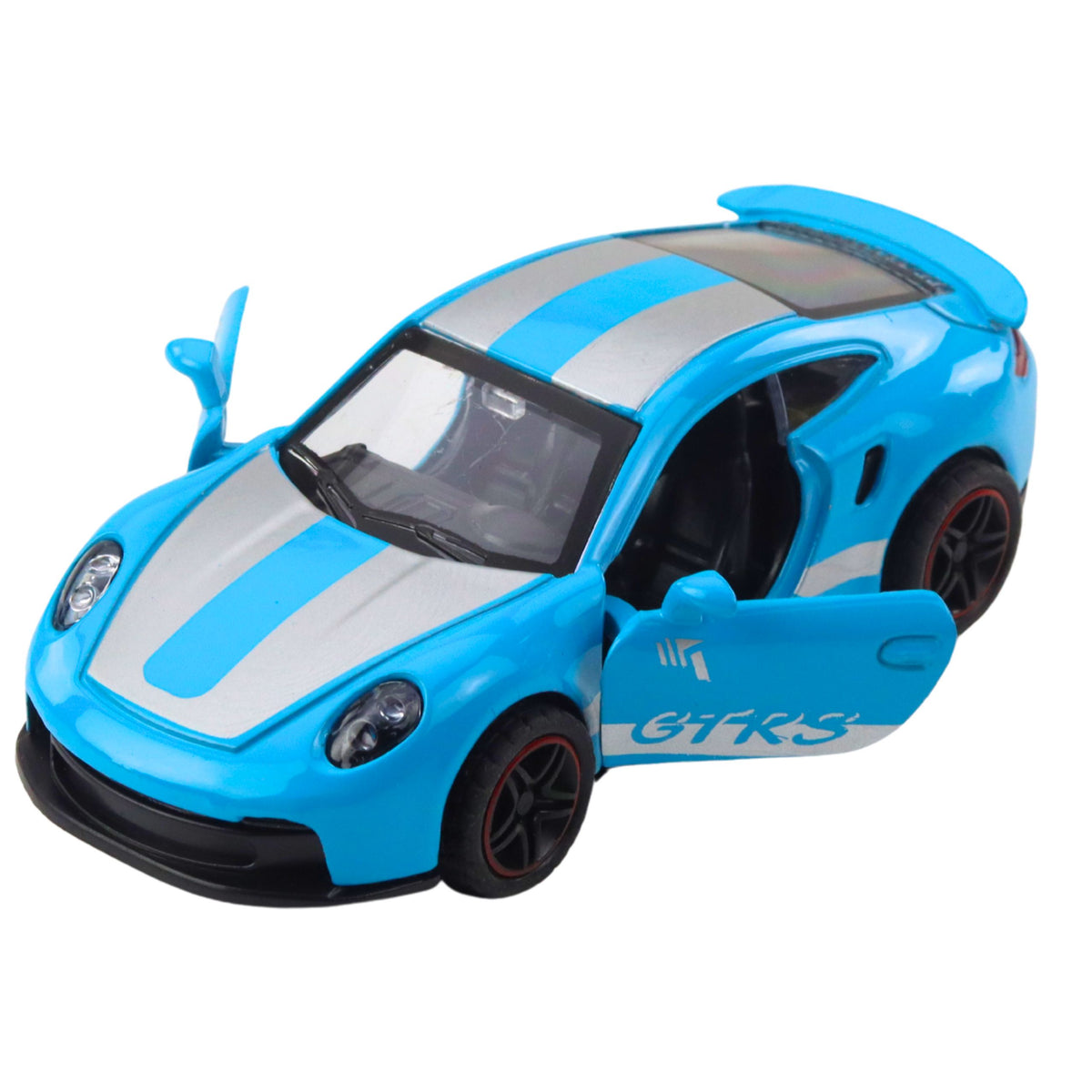 Metal Race Car With Opening Doors Blue Gtrs 1:43