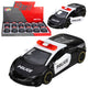 Police Car Sports Car With Motorized Metal Pull-back Black 1:43
