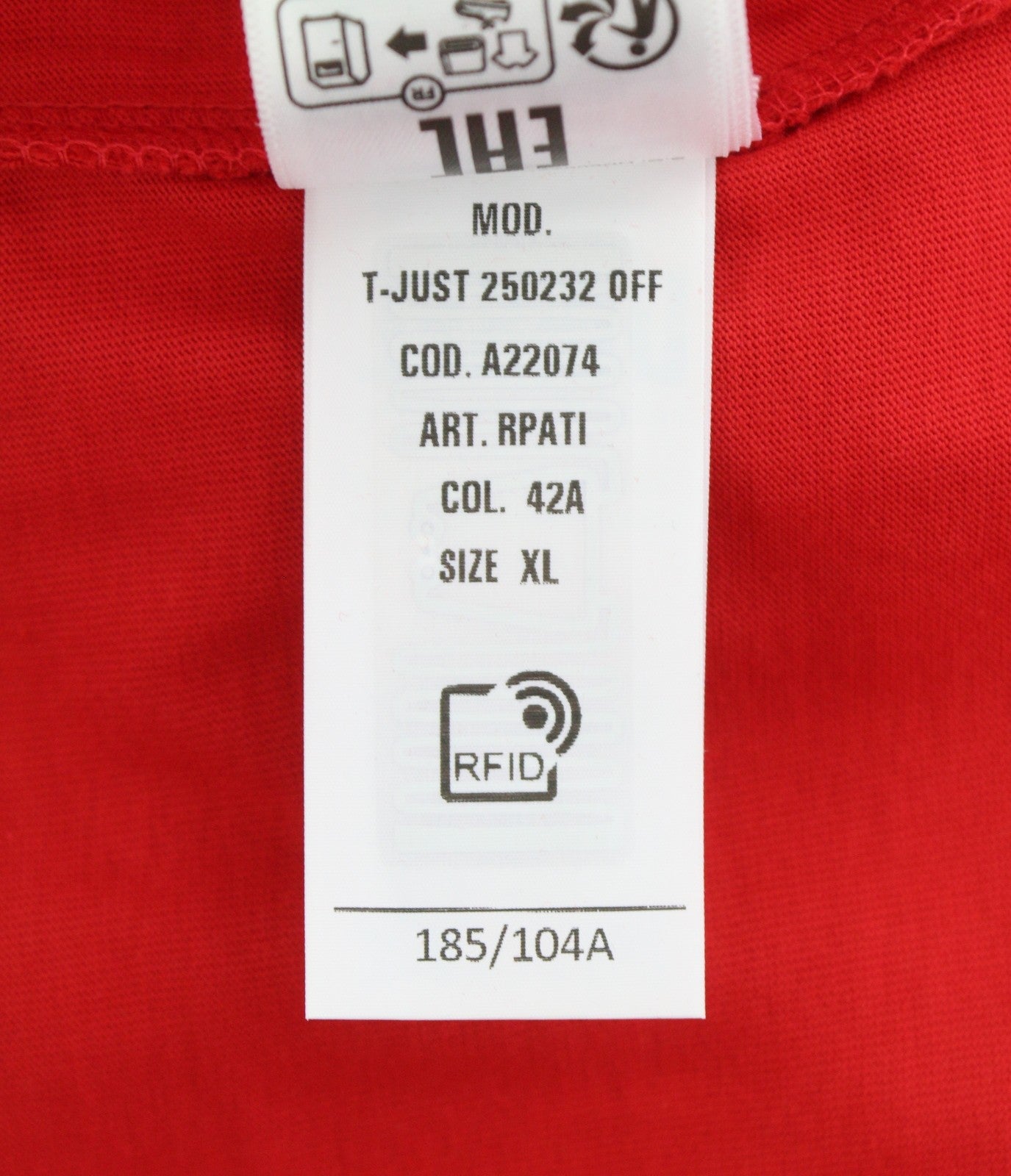 Diesel T-just 250232 Off Herr T-shirtred Cotton Crew Collar Kortärmad