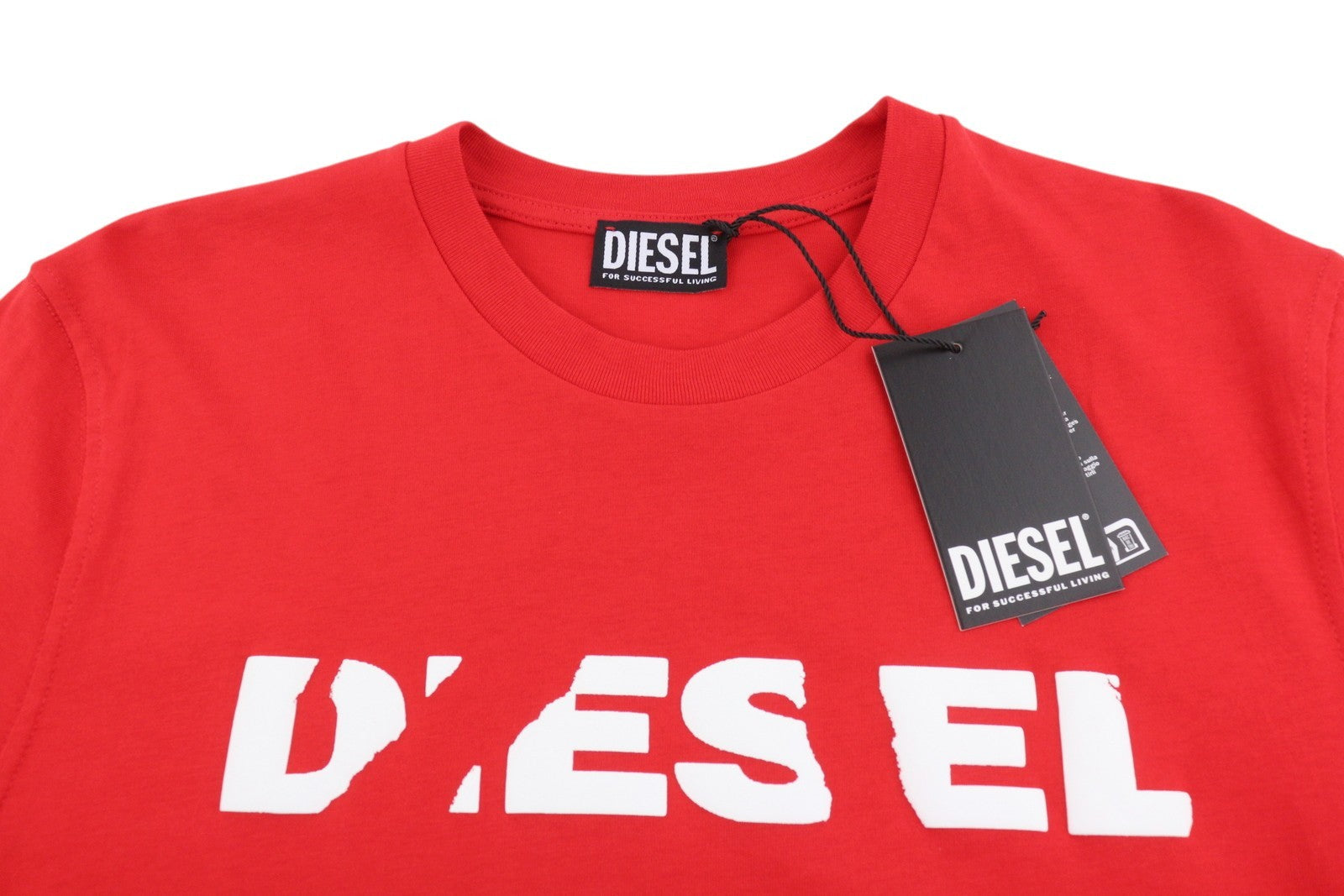 Diesel T-just 250232 Off Herr T-shirtred Cotton Crew Collar Kortärmad