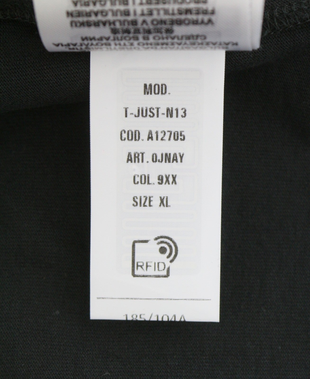 Diesel T-just-n13 T-shirt da uomo con logo nero girocollo manica corta
