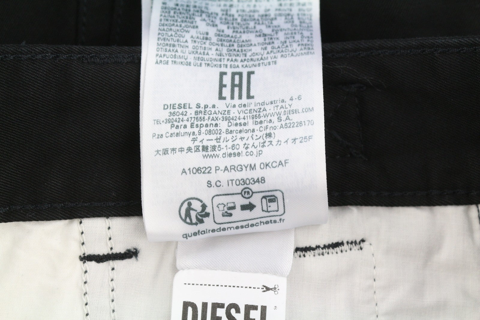 Diesel P-argym herrebukserw39 sorte rummelige knæ Cargo Rrp225