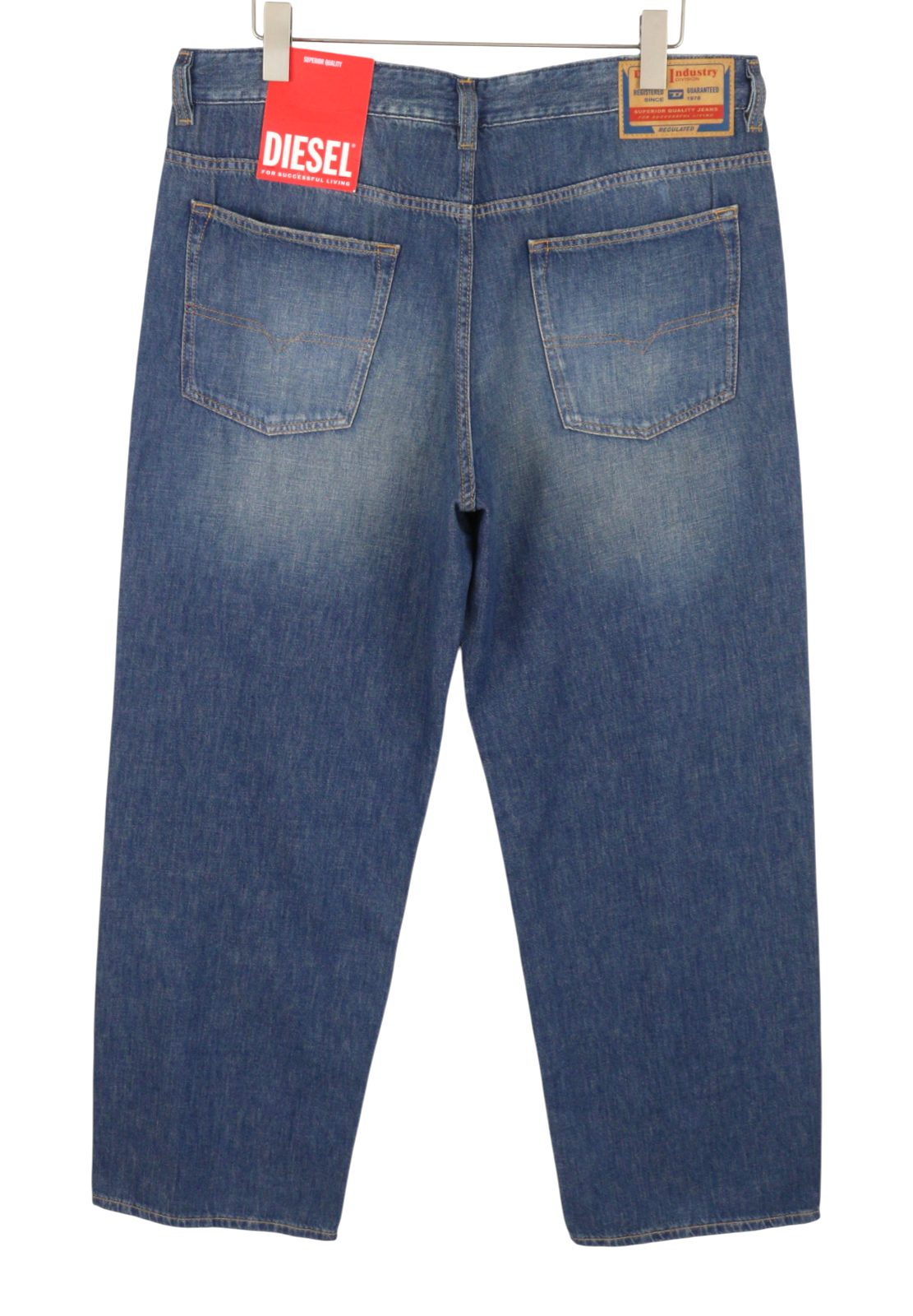 Diesel 2001 D-macro 0njan Herre Jeansblå Loose Fit Lige ben Rrp175