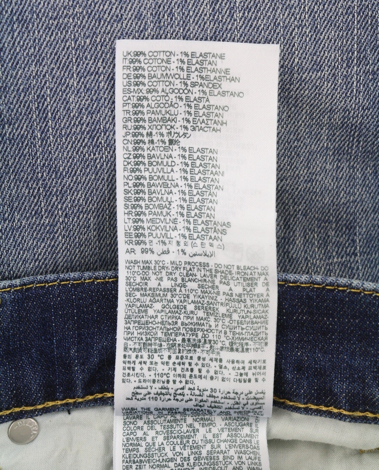 Diesel 2019 D-strukt R8i0c Men Jeansblue Faded Distress Rrp250