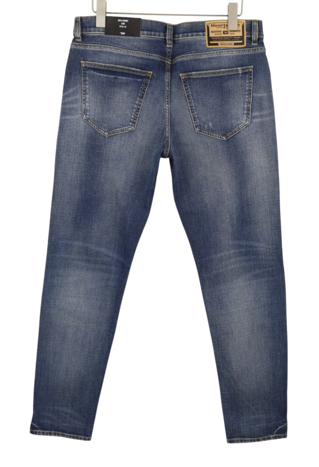 Diesel 2019 D-strukt R8i0c Men Jeansblue Faded Distress Rrp250